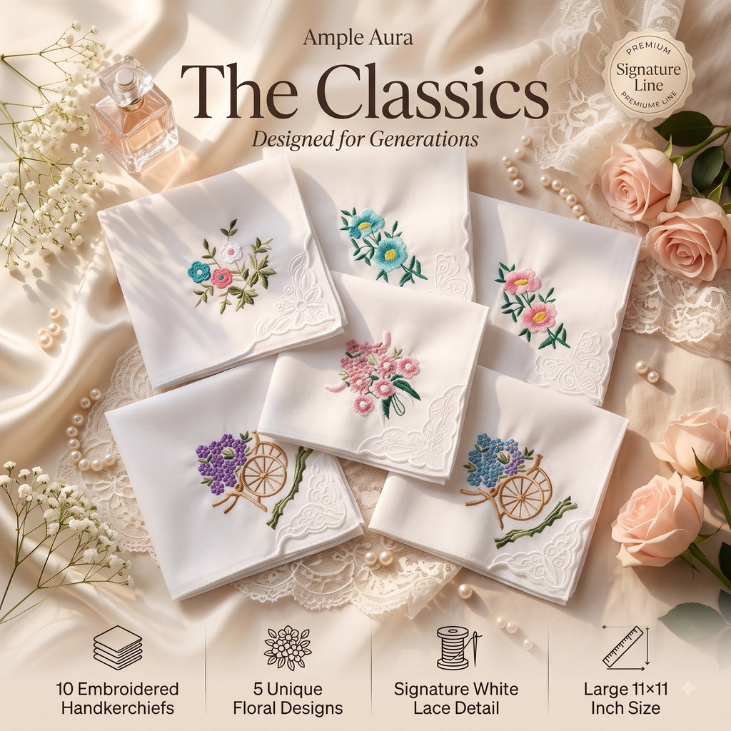 Ladies Floral Handkerchiefs (Classics)